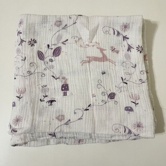 Aden + Anais Once Upon A Time Deer Swaddle Blanket Lovey Organic Muslin Cotton - Picture 1 of 6